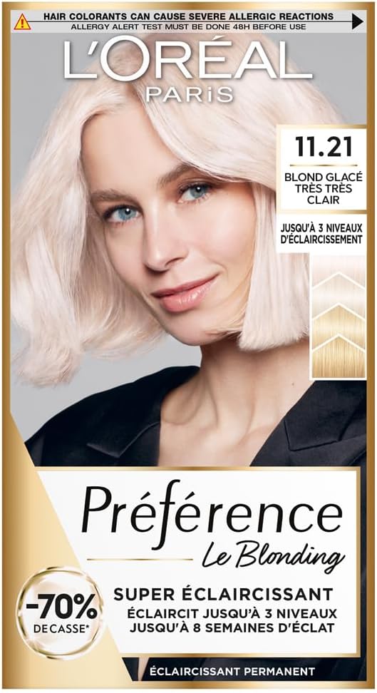 Coloration Cheveux L'Oréal Paris Préférence Le Blonding 11.21 Blond Glacé Très Très Clair