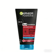 Charger l'image dans la galerie, Garnier SkinActive - Nettoyant 3 en 1 Charbon Anti-Points Noirs 150 ml - lot de 3