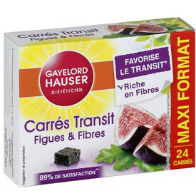 Gayelord Hauser Carres de Transit Figues et Fibres Diététique 12 Carrés - lot de 2