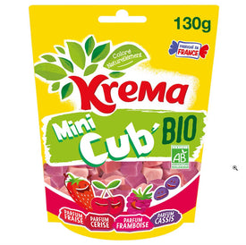 Krema Bonbon Mini Cub Bio Fruits Jaune ou Rouge selon la disponibilité - lot de 3
