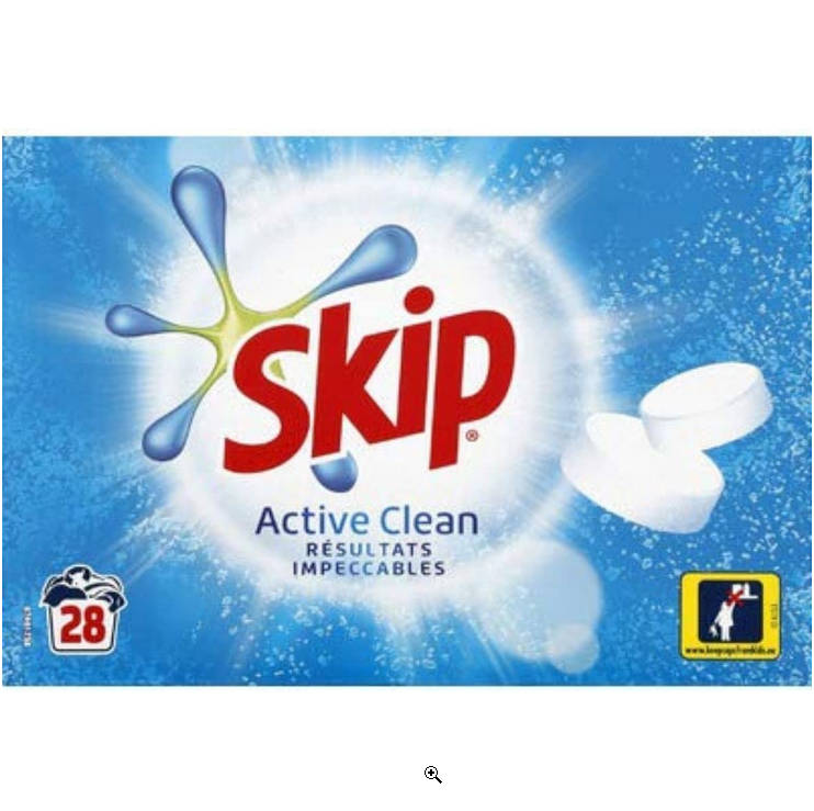 Skip Lessive Tablettes Active Clean 28 Lavages - lot de 2