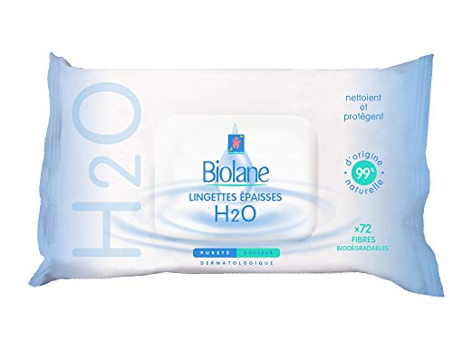 Biolane lingettes nettoyantes épaisses H2O ecorecharge - 6*72