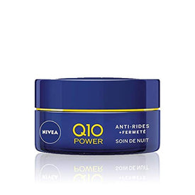 NIVEA Q10 Power Soin de Nuit Anti-Rides +Fermeté (1x50ml), crème anti-âge enrichie en Q10 & 10X plus de créatine, crème hydratante, soin visage femme régénérant - Nature Linking