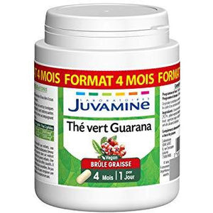 Juvamine BRULE GRAISSE - THE VERT GUARANA 1600mg, MAXI FORMAT 120 gélules - Nature Linking