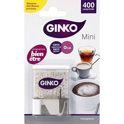 GINKO – Édulcorants Mini Sweets – 400 Mini Comprimés à la Saccharine – Sucrettes Sans Aspartame & Sans Gluten - Nature Linking