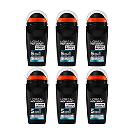 L'Oréal Men Expert Carbon Protect Ice Fresh Déodorant Bille Homme Anti-Traces 50 ml - Pack de 6 - Nature Linking