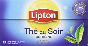 Lipton Thé Noir Déthéiné, Label Rainforest Alliance 75 Sachets (Lot de 3x25 Sachets) - Nature Linking