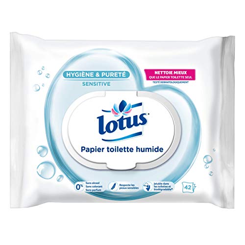 Lotus Sensitive - Papier Toilette humide - Lot de 6 paquets de 42 feuilles - Nature Linking