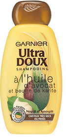 Garnier Ultra Doux À l'Huile d'Avocat et Beurre de Karité - Shampooing 400ML Cheveux Très Secs ou Frisés - Lot de 4 - Nature Linking