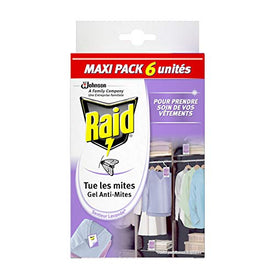 Raid Gel Anti-Mites, Senteur Lavande, Maxi Pack de 6 - Nature Linking