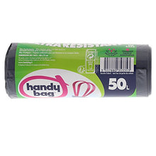 Charger l&#39;image dans la galerie, Handy Bag 4 Rouleaux de 10 Sacs Poubelle 50 L, Poignées Coulissantes, Ultra Résistant, Anti-Fuites, 68 x 73 cm, Gris Foncé, Opaque - Nature Linking