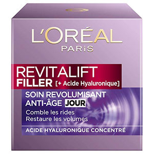 L'Oréal Paris - Revitalift - Filler - Soin Jour Revolumisant - Anti-Rides & Volume - Anti-Âge - Concentré en Acide Hyaluronique - 50 mL - Nature Linking