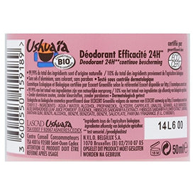 Ushuaïa - Déodorant Femme Bille Bio Parfum Hibiscus Du Burkina Faso Efficacité 24h - 50 ml - Lot de 3 - Nature Linking