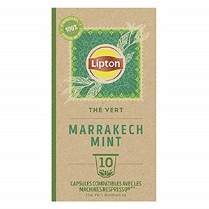 Lipton Thé Vert Marrakech Mint 10 Capsules - lot de 4