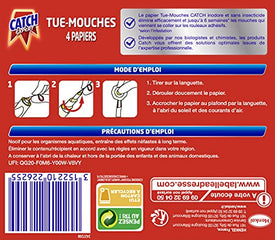 Catch Expert Papier Tue-Mouches 4 rouleaux - lot de 2