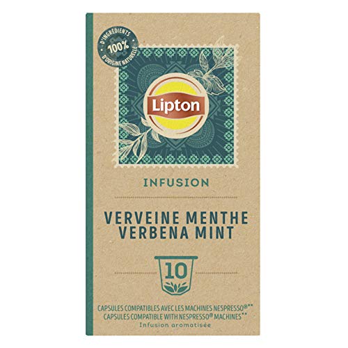 Lipton Infusion Verveine Menthe Capsules 10 capsules - lot de 4