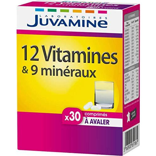 Juvamine 12 Vitamines & 9 Minéraux 30 Comprimés à Avaler - Nature Linking