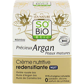 SO'BIO ÉTIC Crème Nutritive Redensifiante Nuit Précieux Argan Peaux Matures - Nature Linking