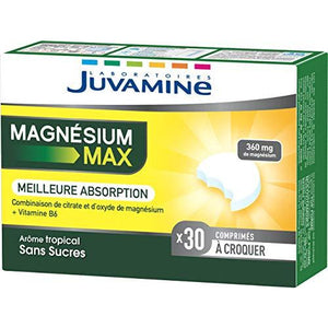 Juvamine - Magnésium MAX, 30 Comprimés à croquer - Nature Linking