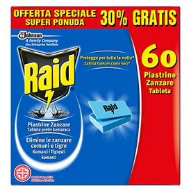 Raid Plaquettes anti-moustiques Recharge – 60 Pièces - Nature Linking