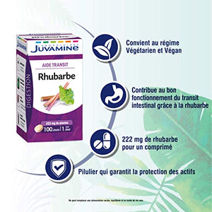 Juvamine JUVAMINE AIDE TRANSIT - RHUBARBE, 100 comprimés - Nature Linking