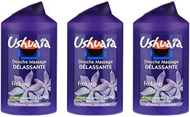 Ushuaïa - Douche Massage Délassante Relaxe à l'Huile Essentielle d'Ylang des Comores - 250 ml - Lot de 3 - Nature Linking