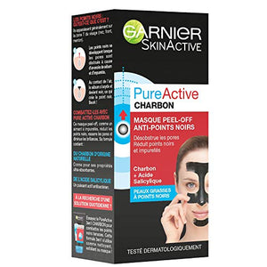 Garnier - SkinActive - Pure Active - Masque Peel-Off Anti-Points Noirs - Peaux Grasses à Imperfections - 50 ml - Nature Linking