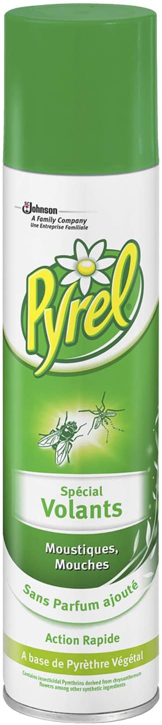 PYREL Insecticide en spray spécial volants moustiques et mouches sans  parfum 400ml pas cher 
