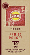 Charger l&#39;image dans la galerie, Lipton Thé Noir Fruits Rouges Compatibles Nespresso 10 Capsules - lot de 2