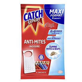 CATCH Inodore Set de 6 Crochets Anti-mites Maxi Format