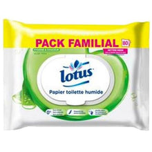 Charger l&#39;image dans la galerie, Lotus Papier Toilette Humide Aloé Véra 80 Lingettes - lot de 4