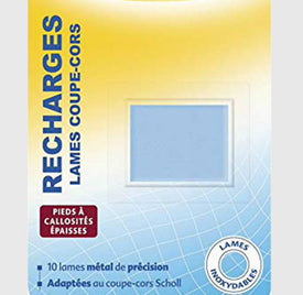 Recharge Lames Pour Coupe Cors - 10 Lames - Marque allemand compatible Scholl