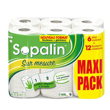 Charger l&#39;image dans la galerie, Sopalin®Maxi Rouleaux Blanc Triple épaisseur Feuilles sur mesure Pack de 6 rouleux Maxi